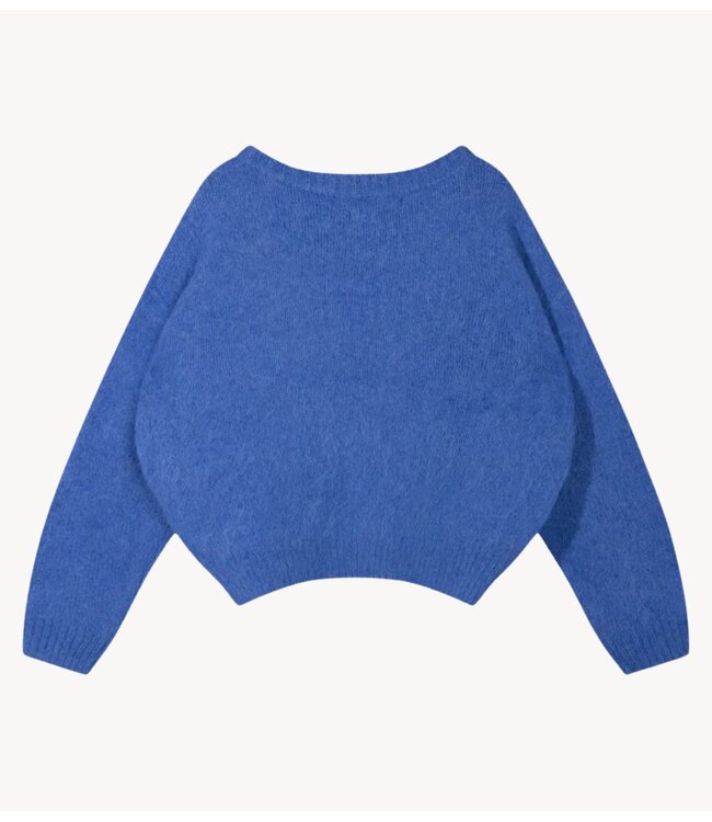 10DAYS Trui hairy knit sweater ultramarine
