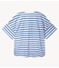 10DAYS Top wide tee stripes white/ultramarine