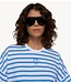 10DAYS Top wide tee stripes white/ultramarine