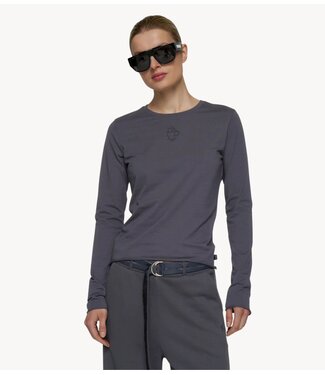 10DAYS Top slim long sleeve tee steel blue
