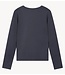 10DAYS Top slim long sleeve tee steel blue