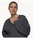 10DAYS Trui v-neck balloon sweater steel blue