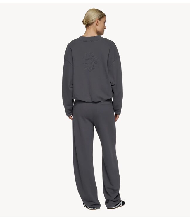 10DAYS Trui v-neck balloon sweater steel blue