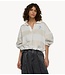 10DAYS Trui balloon sweater stripes soft white melee