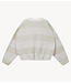 10DAYS Trui balloon sweater stripes soft white melee