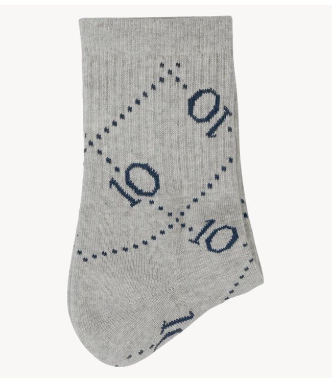 10DAYS Sokken socks all-over monogram light grey melee