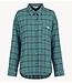 HARPER & YVE Blouse JELLA-LS TEAL BLUE CHECK
