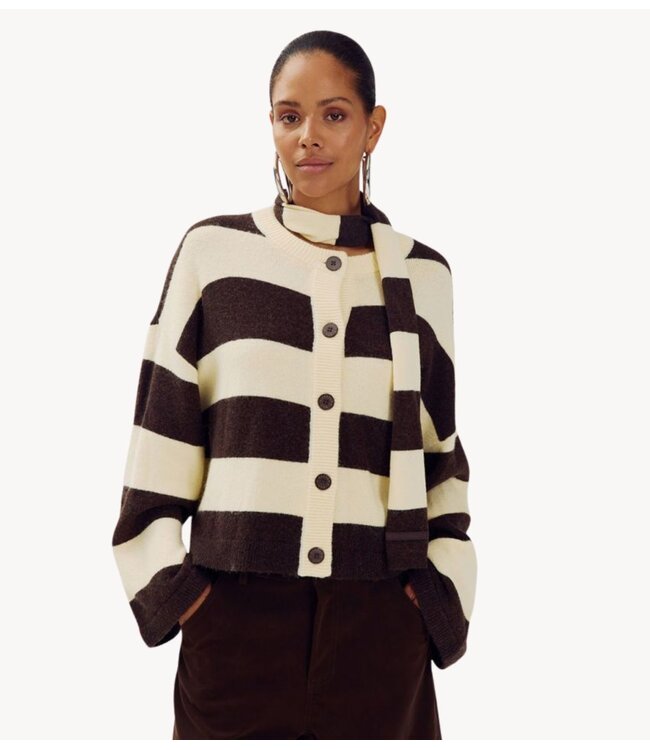 HARPER & YVE Vest INDY-CA HOT FUDGE STRIPE