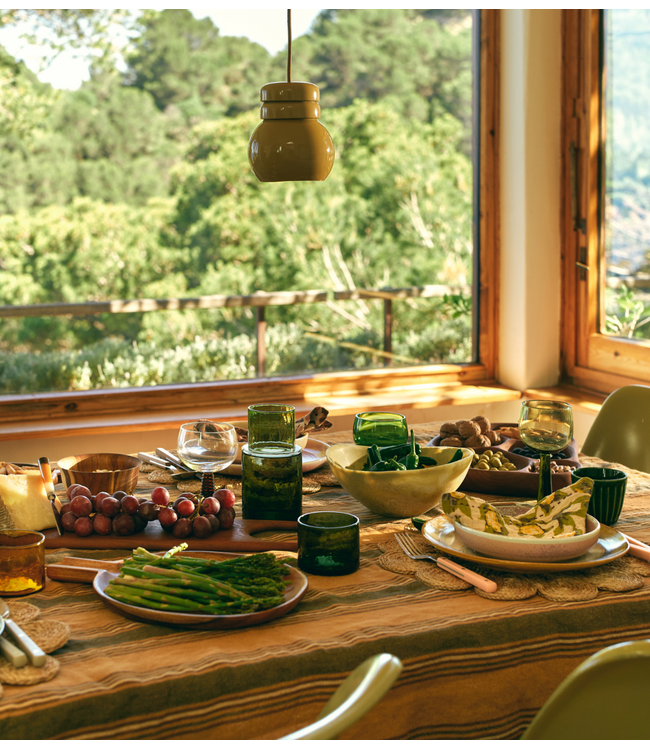 HKLIVING Waterglas Tube glass olive