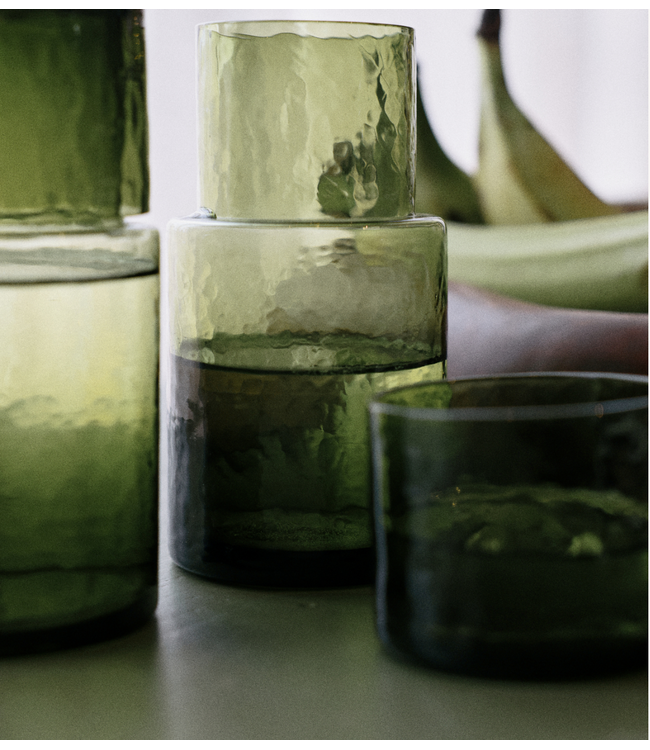 HKLIVING Waterglas Tube glass olive