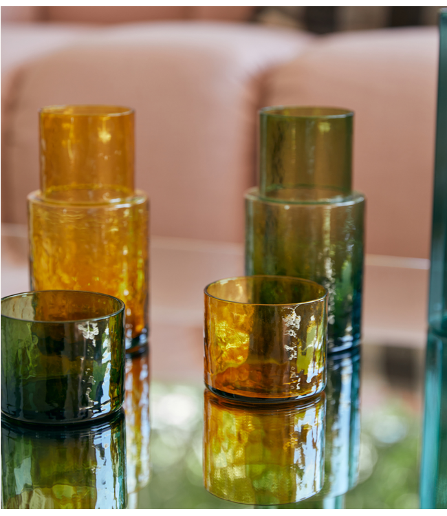 HKLIVING Waterglas Tube glass olive