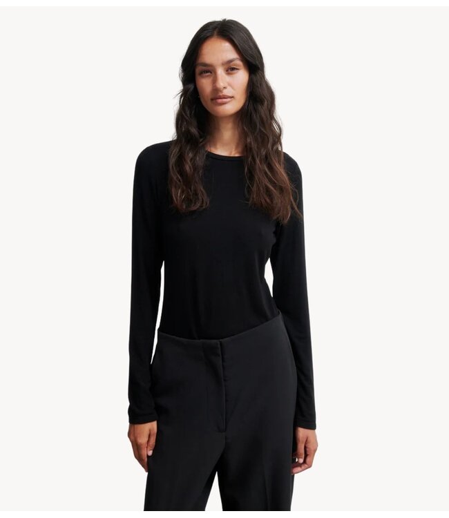 Second Female Shirt Matima O-Neck Tee Black