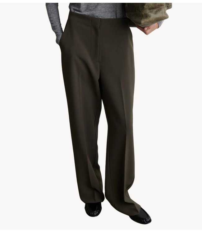 Second Female Broek  Fique Classic Trousers Black Olive