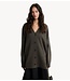 Second Female Vest Alpha Knit Monogram Cardigan Black Olive