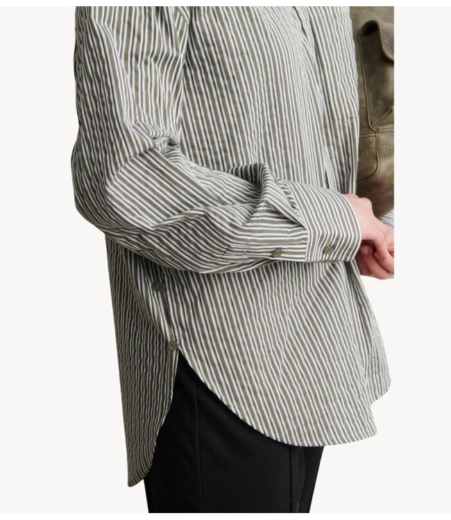 Second Female Blouse Vena Shirt Black Olive