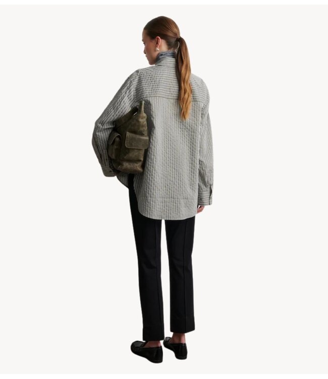 Second Female Blouse Vena Shirt Black Olive