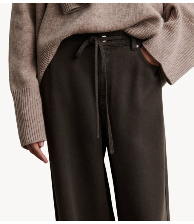 Second Female Broek Irven Denim Jeans Black Olive