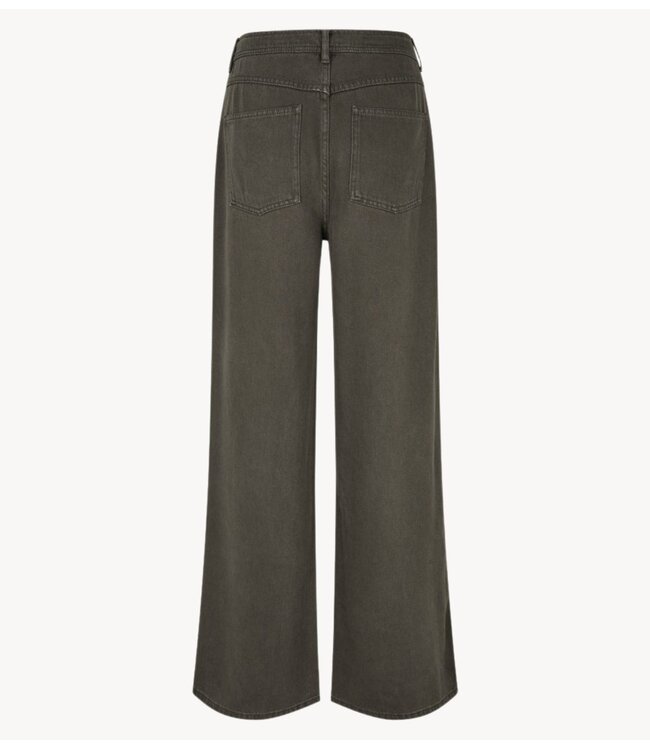 Second Female Broek Irven Denim Jeans Black Olive