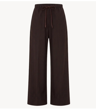 BY-BAR Broek pelle pinstripe pants brown pinstripe
