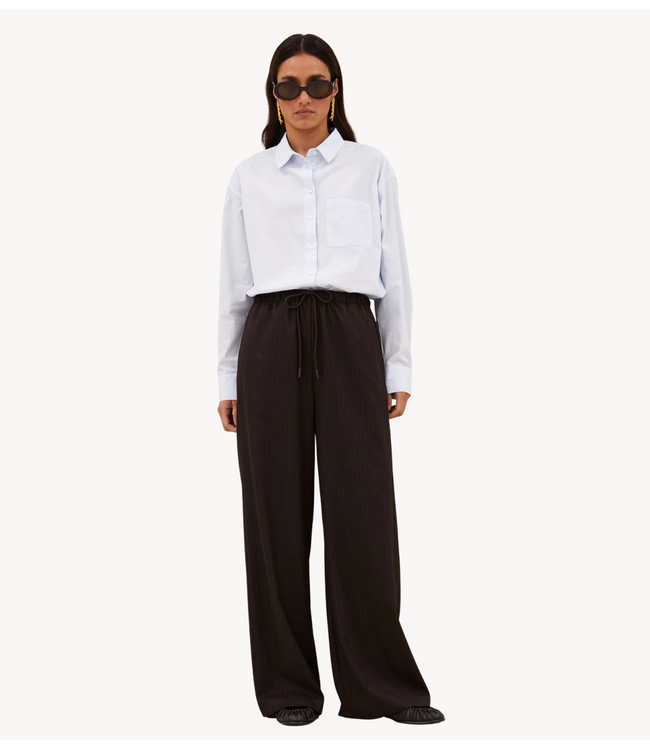 BY-BAR Broek pelle pinstripe pants brown pinstripe