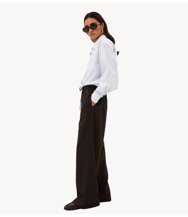 BY-BAR Broek pelle pinstripe pants brown pinstripe