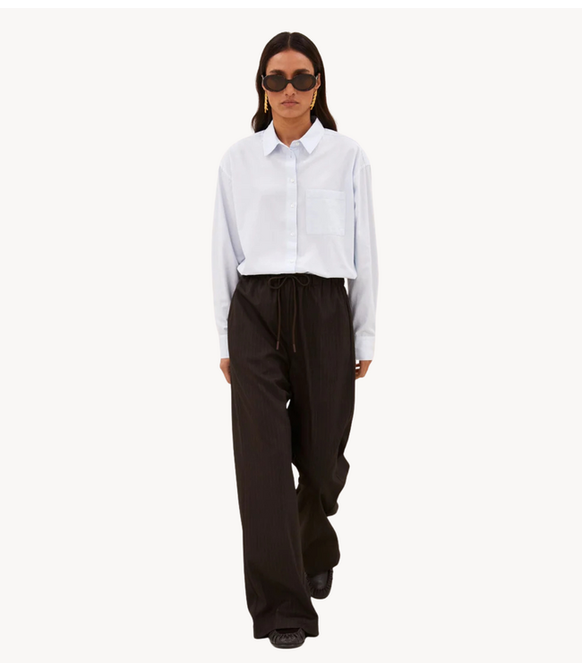 BY-BAR Broek pelle pinstripe pants brown pinstripe