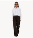 BY-BAR Broek pelle pinstripe pants brown pinstripe