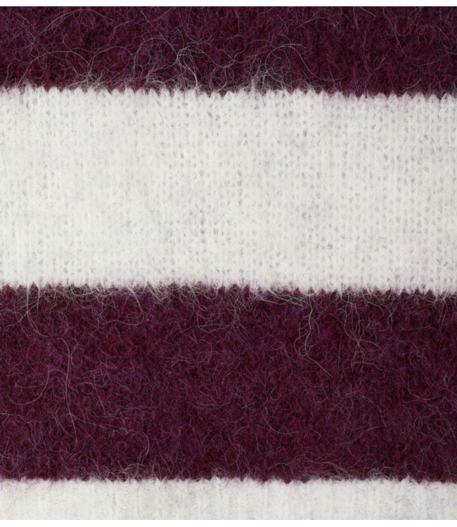 American Vintage Trui  spencer NIBY RAYURES CRANBERRY
