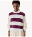 American Vintage Trui  spencer NIBY RAYURES CRANBERRY
