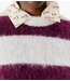 American Vintage Trui  spencer NIBY RAYURES CRANBERRY