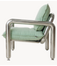 HKLIVING Fauteuil Chrome lounge armchair, canvas mint