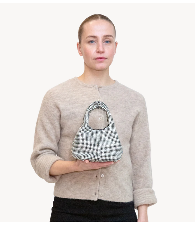 HVISK Tas MERRY RHINESTONES Shiny Silver