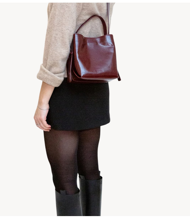 HVISK Tas MOLLY RAW STRUCTURE Deep Burgundy