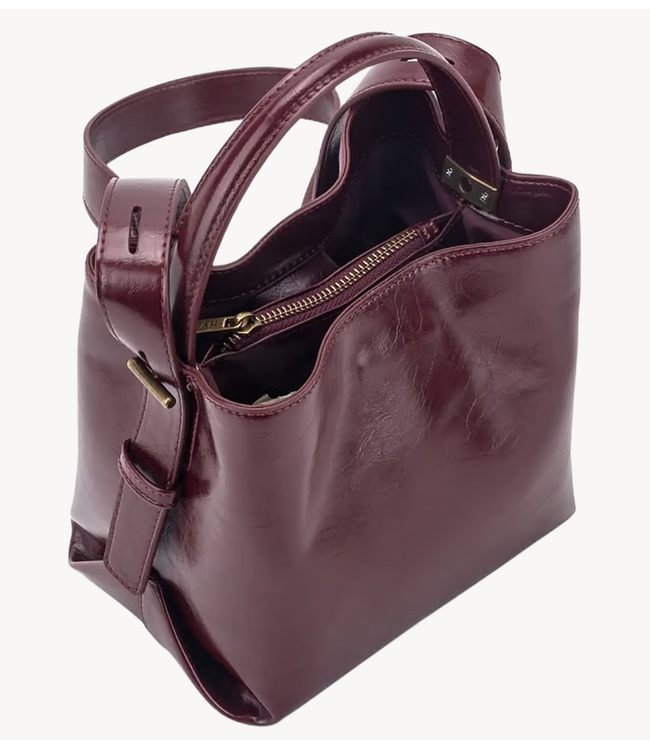 HVISK Tas MOLLY RAW STRUCTURE Deep Burgundy
