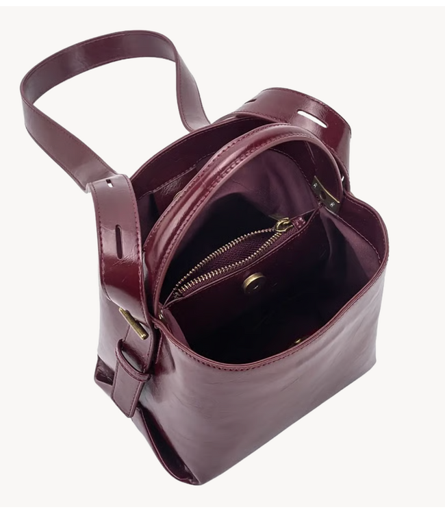 HVISK Tas MOLLY RAW STRUCTURE Deep Burgundy