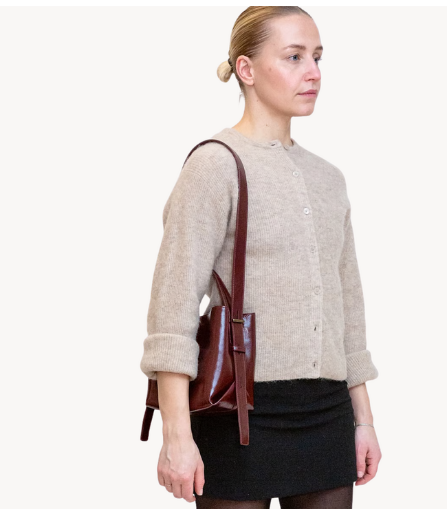 HVISK Tas MOLLY RAW STRUCTURE Deep Burgundy