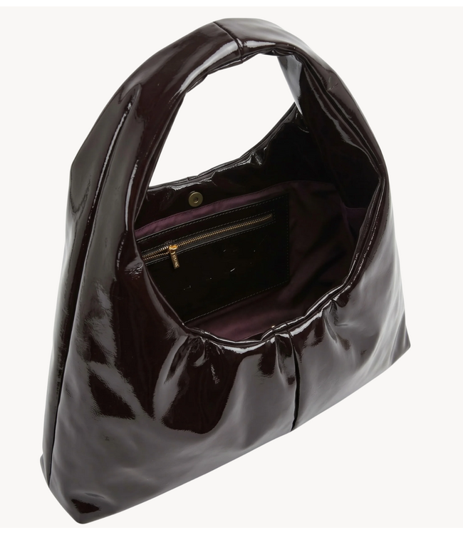 HVISK Tas SARAH GLOSSY STRUCTURE Umber Brown