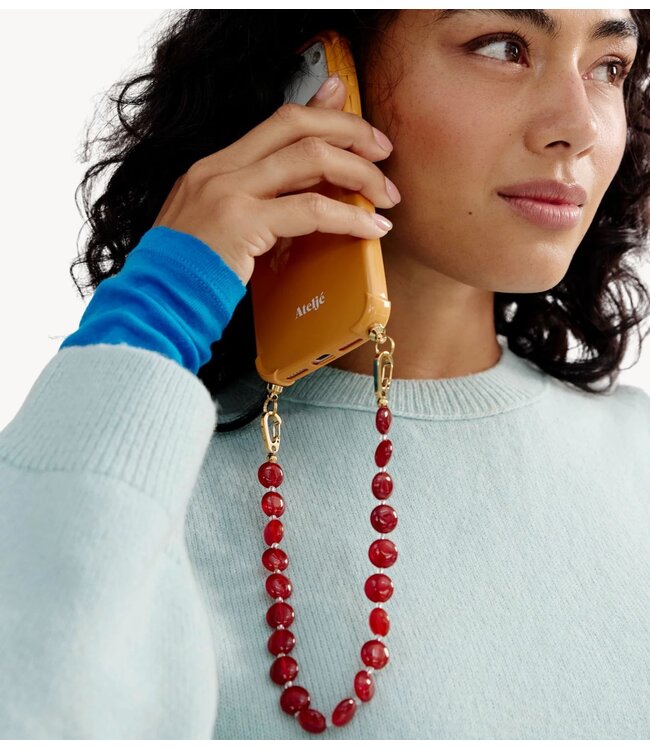 Ateljé Telefoonkoord  short cord ruby
