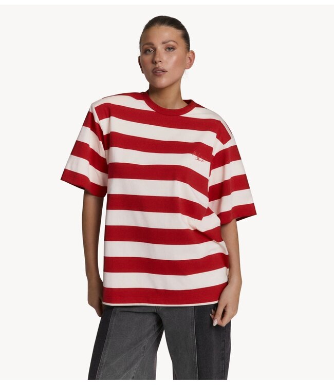 Refined Department Top ladies knitted oversized striped t-shirt DORI stripe