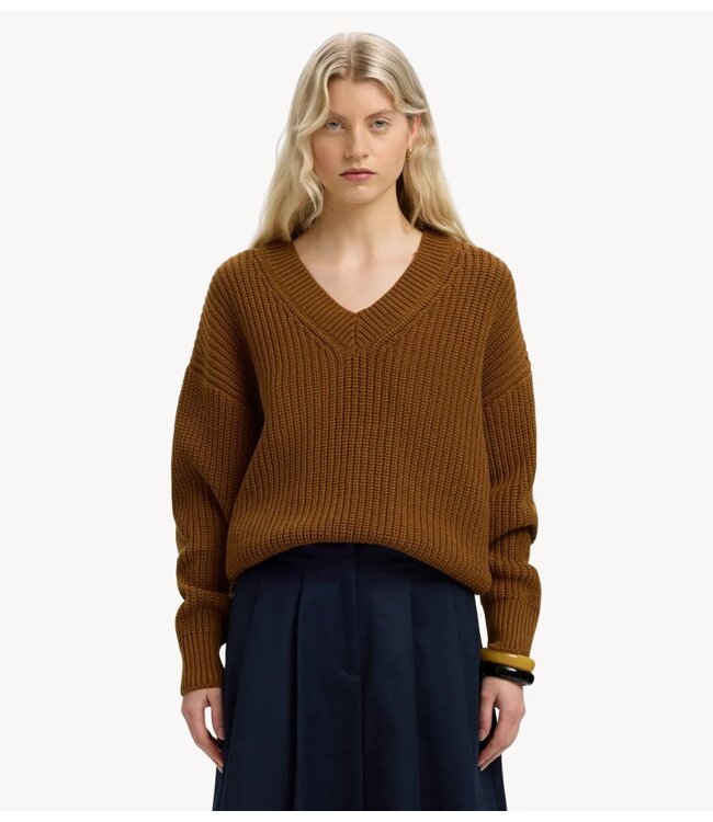 Selected Trui SLWSELMA SUS LS KNIT Monks Robe