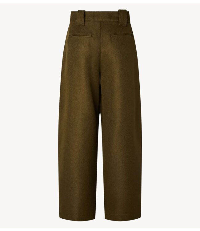 YAS Broek YASCOLERA MW ANKLE PANT S. Dark Olive
