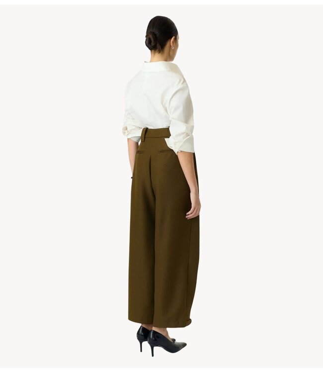 YAS Broek YASCOLERA MW ANKLE PANT S. Dark Olive