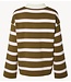 YAS Shirt YASISABELL LS POLO KNIT PULLOVER S. NOOS Fir Green W. Stripes