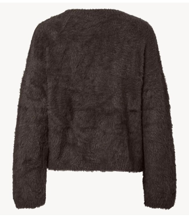 YAS Trui ASMALLI LS KNIT PULLOVER Coffee Bean
