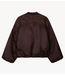 Alix The Label Jas ladies woven nylon jacket deep brown