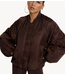 Alix The Label Jas ladies woven nylon jacket deep brown