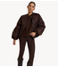 Alix The Label Jas ladies woven nylon jacket deep brown