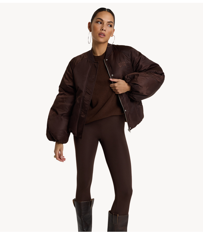 Alix The Label Jas ladies woven nylon jacket deep brown