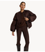 Alix The Label Jas ladies woven nylon jacket deep brown