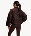 Alix The Label Jas ladies woven nylon jacket deep brown